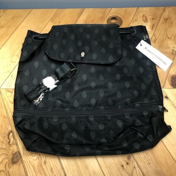 NWT Helen Kaminski Black Giorgia Nylon Convertible Backpack Bag main image 7